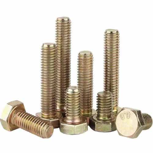 Screw Factory Price Yellow Zinc Customized Wholesale High Strength Metric Hex Bolts